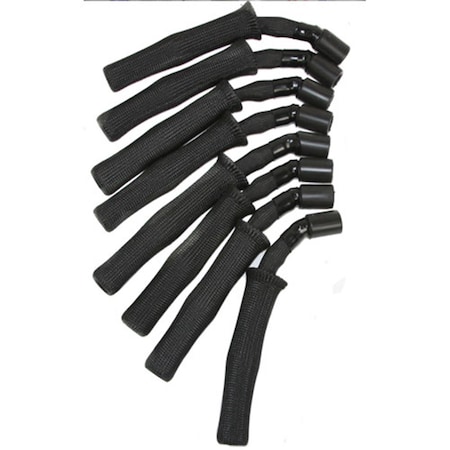 Granatelli Motor Sports High Temperature Spark Plug Wires for Truck, SUV V-8 - Black 28-5362HTB